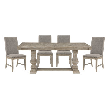 5741NN-94*5 5PC SETS Dining Table + 4 Side Chairs