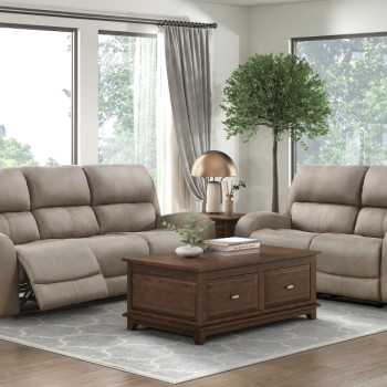 9601BR*2 2PC SETS Double Reclining Sofa + Love Seat