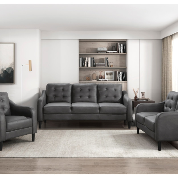 9489GRY*3 3PC SETS Sofa + Love seat + Chair