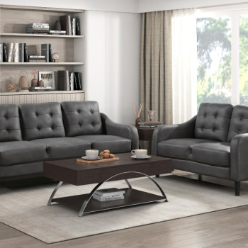 9489GRY*2 2PC SETS Sofa + Love seat