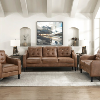 9489BRW*3 3pc Set: Sofa, Love, Chair