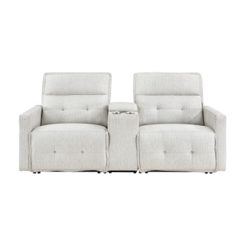 9444HMP-2CNPWH* Power Double Reclining Love Seat with Center Console and Power Headrests