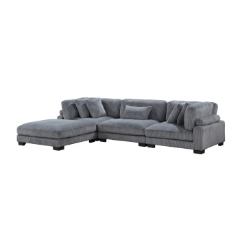 8555GY*4OT 4-Piece Modular Sectional with Ottoman