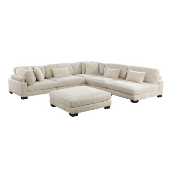 8555BE*6OT 6-Piece Modular Sectional with Ottoman