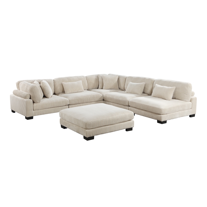 8555BE*6OT 6-Piece Modular Sectional with Ottoman