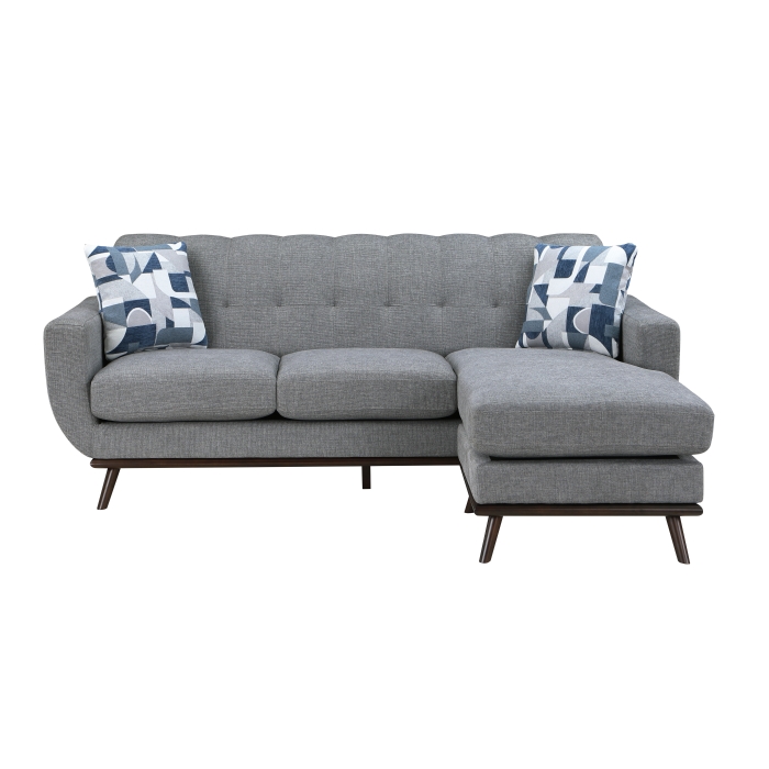 8341GY-3SCRV Reversible Sofa Chaise