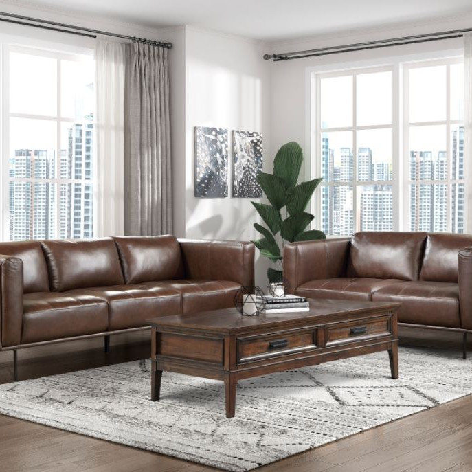 9280BR*2 2pc Set: Sofa, Love