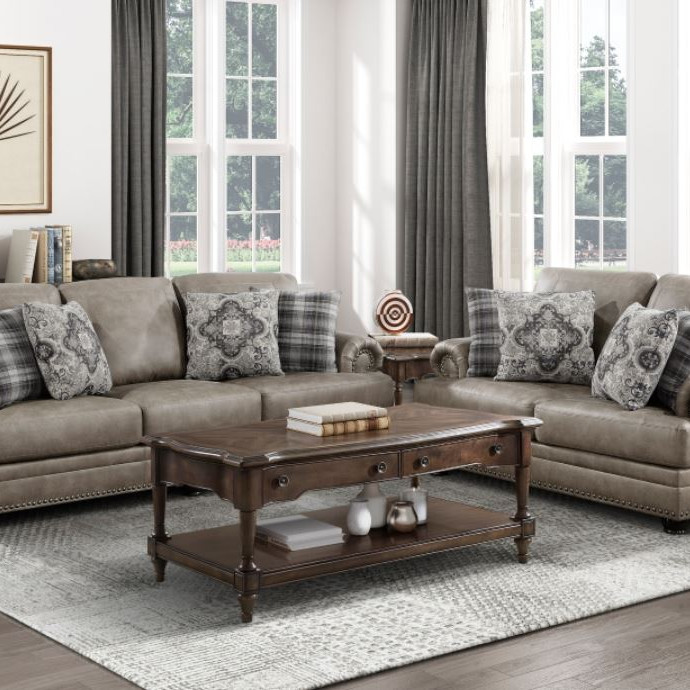 9260MS*2 2pc Set: Sofa, Love