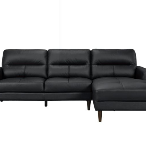 8566BLK*SC 2-Piece Sectional with Right Chaise