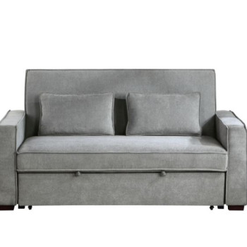 9238GY-3CL Convertible Studio Sofa with Pull-out Bed