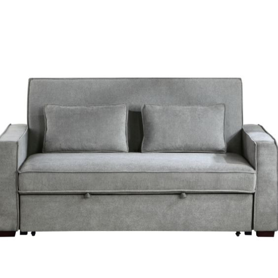 9238GY-3CL Convertible Studio Sofa with Pull-out Bed