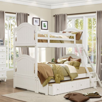 B1799-1*R*4PC 4PC SETS Twin/Twin Bunk Bed with Twin Trundle