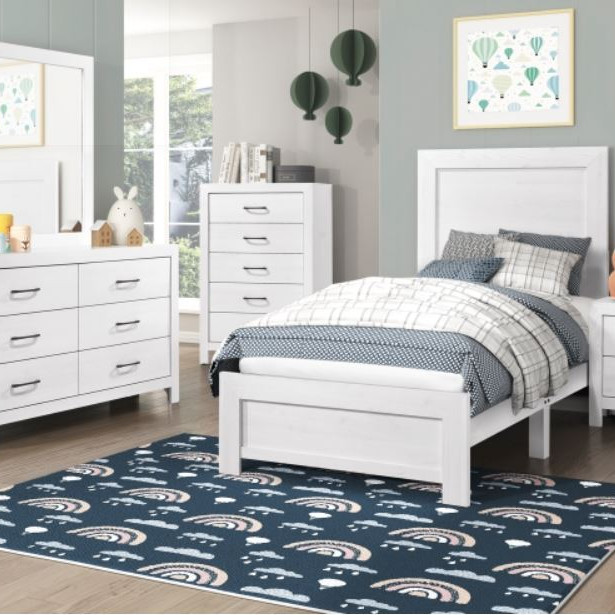 1534WHT-1*4 4PC SETS Twin Bed in a Box