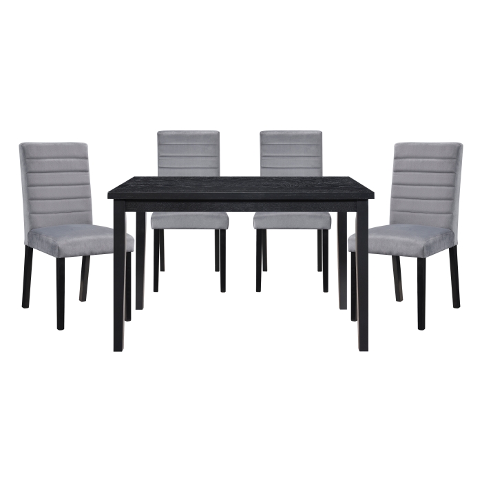 5902-48*5 5PC SETS Dining Table + 4 Chairs