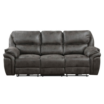 8517GRY-3PW Power Double Reclining Sofa