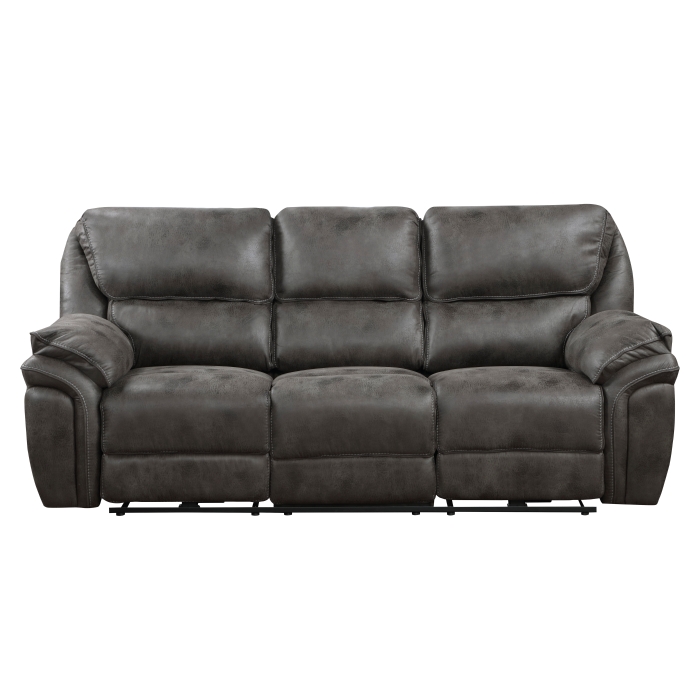 8517GRY-3PW Power Double Reclining Sofa