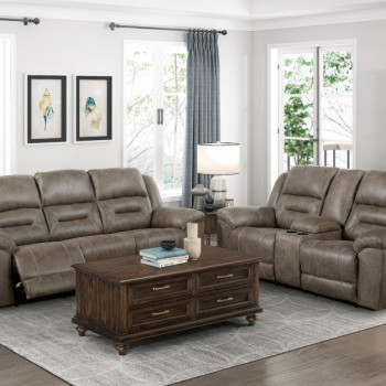 8538BR*2 2PC SETS Double Reclining Sofa + Love Seat