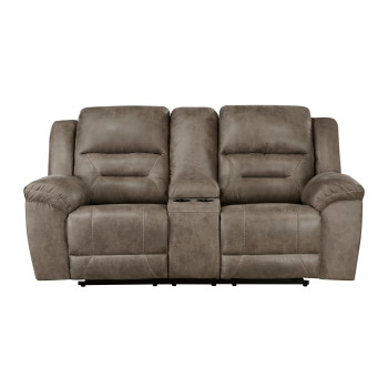 8538BR-2 Double Reclining Love Seat with Center Console