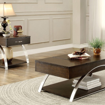 3533RF-2PC 2PC SETS Lift Top Cocktail Table + End Table