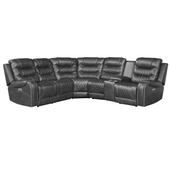 9405GY*6LRRR 6-Piece Modular Power Reclining Sectional