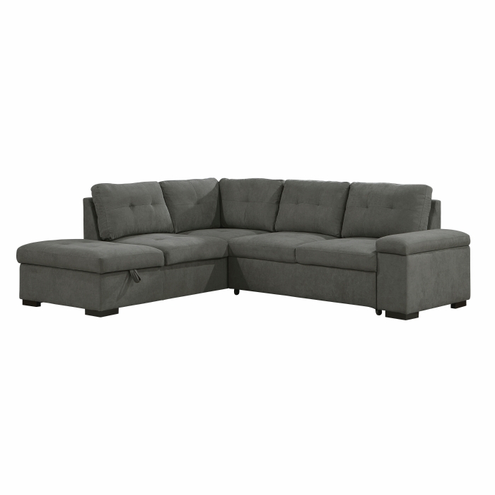 9390DG*2LC2R 2-Piece Sectional with Pull-out Bed and Left Chaise with Storage Ottoman