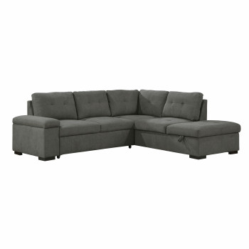 9390DG*22LRC 2-Piece Sectional with Pull-out Bed and Right Chaise with Storage Ottoman