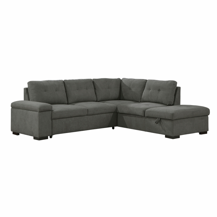9390DG*22LRC 2-Piece Sectional with Pull-out Bed and Right Chaise with Storage Ottoman