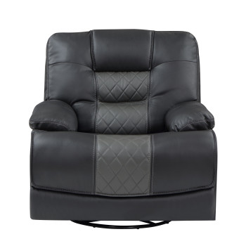 9388GRY-1 Swivel Glider Reclining Chair