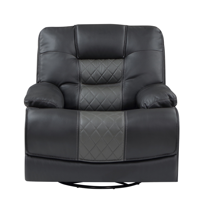 9388GRY-1 Swivel Glider Reclining Chair