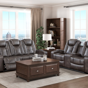 9211BRG*2PWH 2pc Set: Sofa, Love (Power)