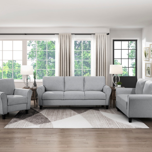 9209DG*3 3pc Set: Sofa, Love, Chair