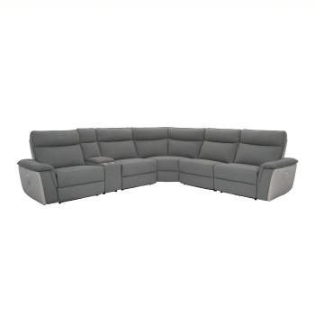 8259DG*6SCPWH 6-Piece Modular Power Reclining Sectional with Power Headrests