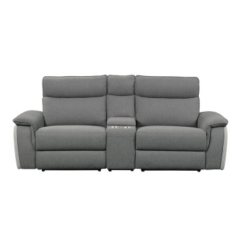 8259DG-2CNPWH* Power Double Reclining Love Seat with Center Console and Power Headrests