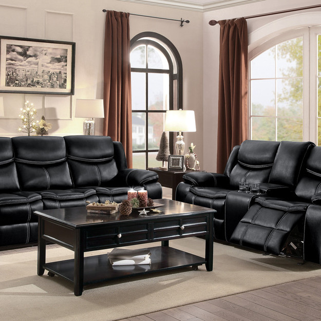 8230BLK*2 2pc Set: Sofa, Love