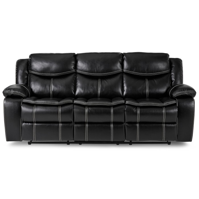 8230BLK-3 Double Reclining Sofa