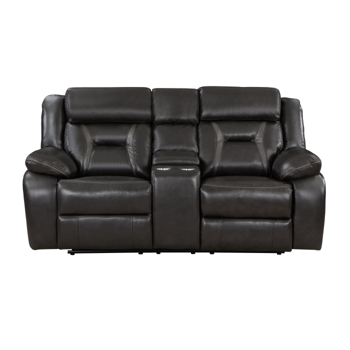 8229NDG-2 Double Reclining Love Seat with Center Console