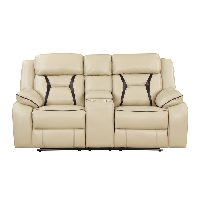8229NBE-2 Double Reclining Love Seat with Center Console
