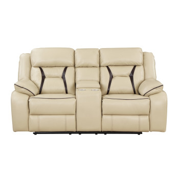8229NBE-2PW Power Double Reclining Love Seat with Center Console