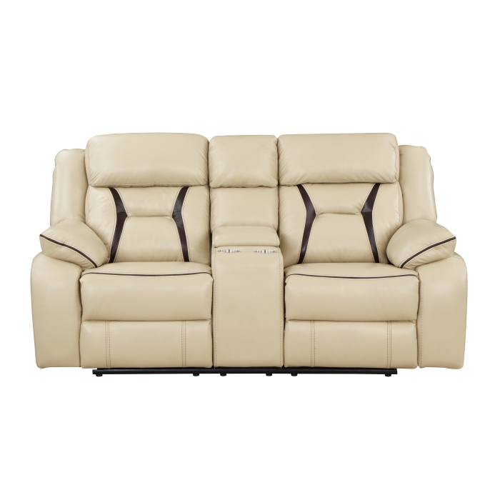 8229NBE-2PW Power Double Reclining Love Seat with Center Console