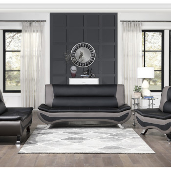 8219BLK*3 3PC SETS Sofa + Love Seat + Chair