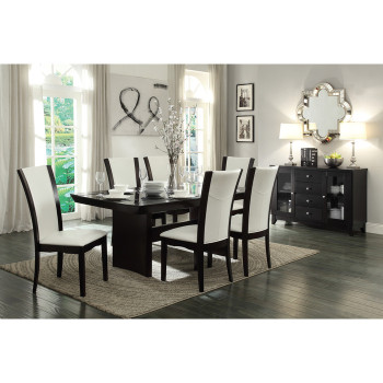 710-72TR*7W 7PC SETS Dining Table, Glass Insert