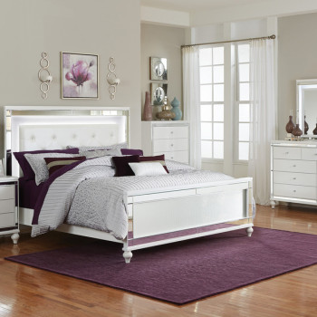 1845KLED-1CK*4 4PC SETS California King Bed, LED Lighting