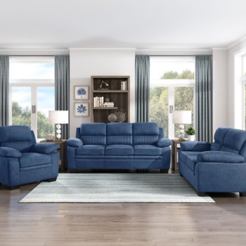 9333BU*3 3pc Set: Sofa, Love, Chair