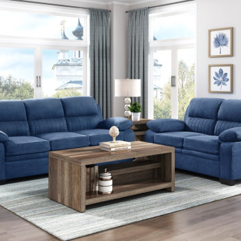 9333BU*2 2pc Set: Sofa, Love