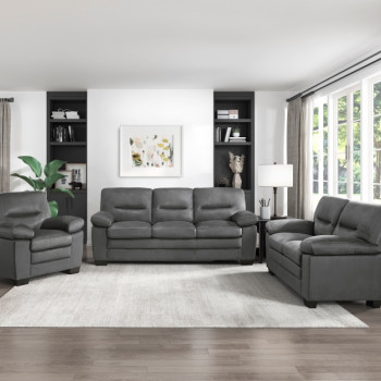 9328DG*3 3pc Set: Sofa, Love, Chair