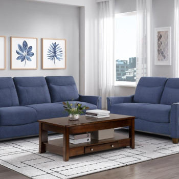 9236BU*2 2pc Set: Sofa, Love