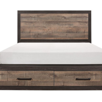 1762-1* Queen Platform Bed with Footboard Storage