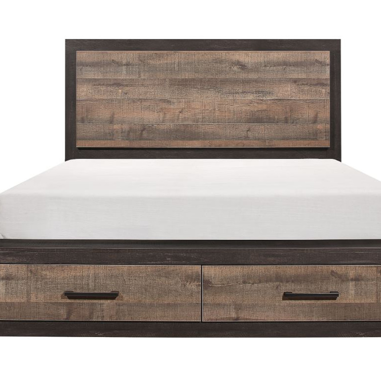 1762K-1EK* Eastern King Platform Bed with Footboard Storage