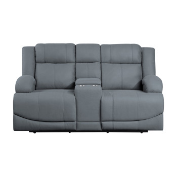 9207GPB-2PW Power Double Reclining Love Seat with Center Console