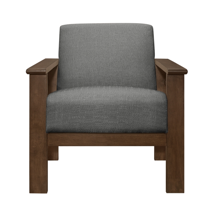 1048GY-1 Accent Chair with Storage Arms
